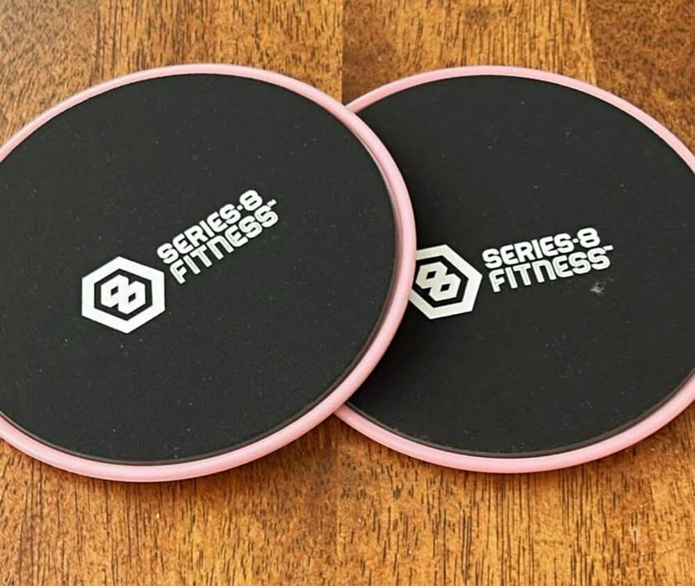 Series-8 Fitness Push Up Stands Set of 2 Pair w/ Grips, Black/Pink